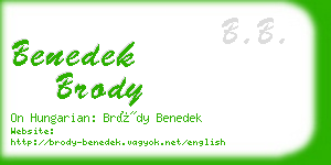 benedek brody business card